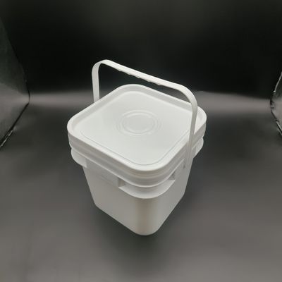ODM OEM cubos de plástico de 10 litros cuadrados con asas resistentes a los productos químicos