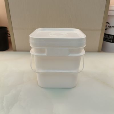Cubo de plástico de polipropileno PP de 10 litros cuadrados con tapa no tóxica