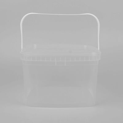 ISO9001 20 l de plástico transparente cubo con aplicación de transferencia térmica