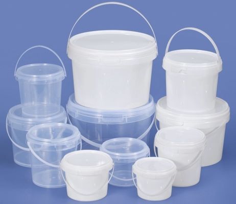 5l de plástico transparente cucharas con tapa decoración de transferencia térmica