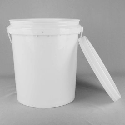 20 litros de cubos blancos de calidad alimenticia con tapa libre de BPA aprobados por la FDA