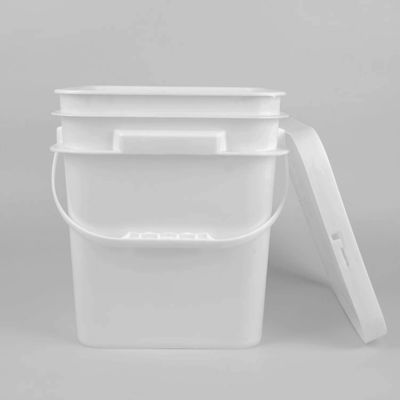 Almacenamiento seguro de alimentos a prueba de fugas 1 ~ 25L Cubo de alimentos blancos con tapa