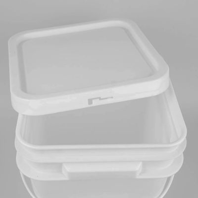 Material de PP, de calidad alimenticia, cubo blanco, a prueba de fugas, balde a prueba de aire con tapa