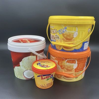 Material de PP, de calidad alimenticia, cubo blanco, a prueba de fugas, balde a prueba de aire con tapa