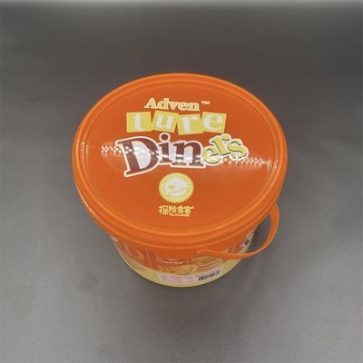 1L 2L 3L 4L 5L Cubo de transporte de manija de metal blanco de grado alimenticio