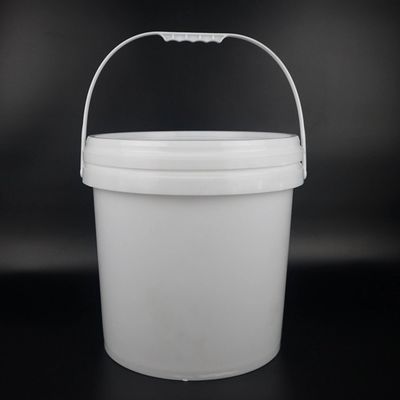 Cubo de aceite de plástico reciclable y apilable de polietileno blanco cubo de 20 l