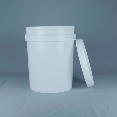 Baldes de plástico de 5 galones blancos libres de BPA con tapa para polvo químico