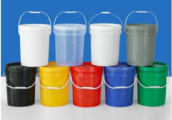 Logotipo personalizado 20l de plástico redondo con tapa resistente a la corrosión