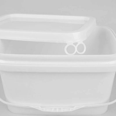 Cubo de almacenamiento de herramientas en forma cuadrada 1-25L con bandeja extraíble
