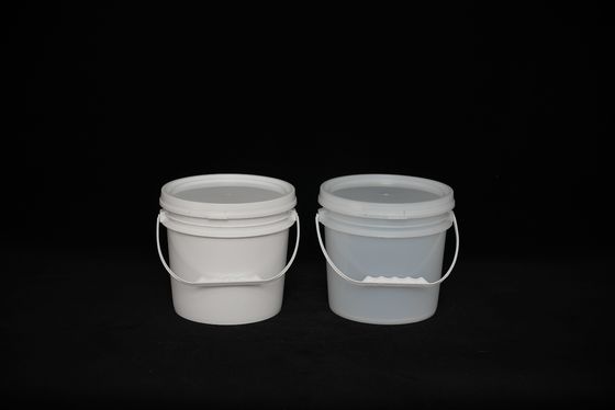 Cubo de plástico transparente personalizado con tapa para uso interior y exterior