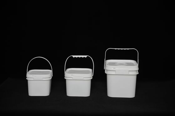Cubo resistente a los impactos de grado alimenticio resistente a los productos químicos con tapa apilada