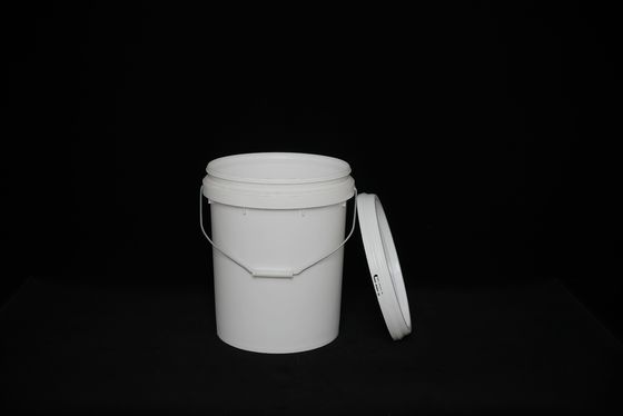 Logotipo redondo blanco personalizado de grado alimenticio depósito de alimentos cubo lavavajillas seguro / apilable