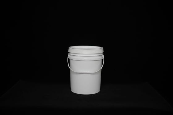 Logotipo redondo blanco personalizado de grado alimenticio depósito de alimentos cubo lavavajillas seguro / apilable